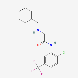 molecular formula C16H20ClF3N2O B10813279 N-[2-chloro-5-(trifluoromethyl)phenyl]-2-(cyclohexylmethylamino)acetamide 