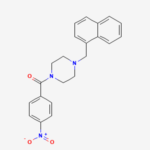 molecular formula C22H21N3O3 B10813296 [4-(Naphthalen-1-ylmethyl)piperazin-1-yl](4-nitrophenyl)methanone 