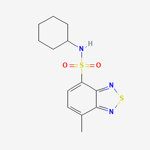 molecular formula C13H17N3O2S2 B10813413 N-cyclohexyl-7-methyl-2,1,3-benzothiadiazole-4-sulfonamide 