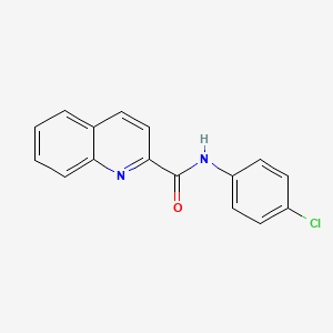 molecular formula C16H11ClN2O B10813431 N-(4-chlorophenyl)quinoline-2-carboxamide CAS No. 7477-43-2
