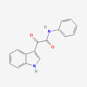 molecular formula C16H12N2O2 B10813458 2-(1H-indol-3-yl)-2-oxo-N-phenylacetamide 