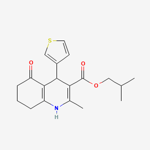 molecular formula C19H23NO3S B10813595 Isobutyl 2-methyl-5-oxo-4-(3-thienyl)-1,4,5,6,7,8-hexahydro-3-quinolinecarboxylate 