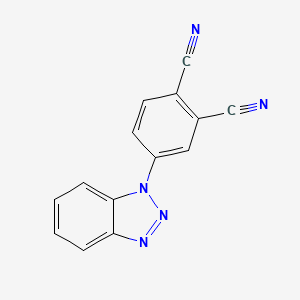 molecular formula C14H7N5 B10813628 4-(1H-1,2,3-Benzotriazol-1-yl)phthalonitrile 