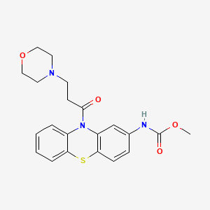 molecular formula C21H23N3O4S B10813651 methyl {10-[3-(morpholin-4-yl)propanoyl]-10H-phenothiazin-2-yl}carbamate 