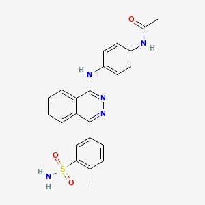 molecular formula C23H21N5O3S B10813686 N-{4-[4-(4-Methyl-3-sulfamoyl-phenyl)-phthalazin-1-ylamino]-phenyl}-acetamide 
