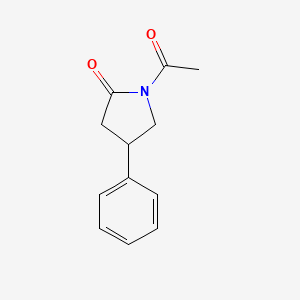 molecular formula C12H13NO2 B10813900 1-Acetyl-4-phenylpyrrolidin-2-one 