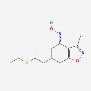 molecular formula C13H20N2O2S B10813935 N-[6-(2-ethylsulfanylpropyl)-3-methyl-6,7-dihydro-5H-1,2-benzoxazol-4-ylidene]hydroxylamine 