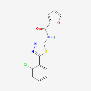 molecular formula C13H8ClN3O2S B10814052 N-[5-(2-chlorophenyl)-1,3,4-thiadiazol-2-yl]furan-2-carboxamide 