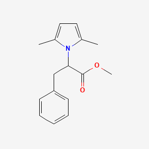 molecular formula C16H19NO2 B10814072 Methyl 2-(2,5-dimethylpyrrol-1-yl)-3-phenylpropanoate 