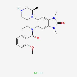 molecular formula C24H32ClN5O3 B10814290 GSK9311 hydrochloride 
