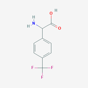 B108146 2-Amino-2-(4-(trifluoromethyl)phenyl)acetic acid CAS No. 142012-65-5