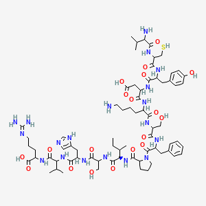 molecular formula C70H107N19O19S B10814607 H-DL-Val-DL-Cys-DL-Tyr-DL-Asp-DL-Lys-DL-Ser-DL-Phe-DL-Pro-D-xiIle-DL-Ser-DL-His-DL-Val-DL-Arg-OH 