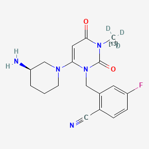 molecular formula C18H20FN5O2 B10814708 Trelagliptin-13C-d3 