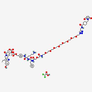 molecular formula C84H108Cl2N12O25 B10814744 Cl2-SN-38 (dichloroacetic acid salt) 