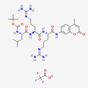 molecular formula C35H53F3N10O9 B10814759 Boc-LRR-AMC (trifluoroacetate salt) 