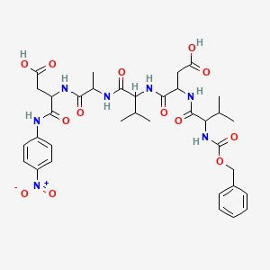 molecular formula C35H45N7O13 B10814760 Cbz-DL-Val-DL-Asp-DL-Val-DL-Ala-DL-Asp-pNA 