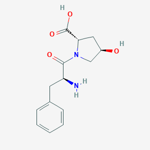 molecular formula C₁₄H₁₈N₂O₄ B108148 L-phenylalanyl-L-hydroxyproline CAS No. 90965-82-5