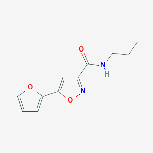 molecular formula C11H12N2O3 B10814889 5-(furan-2-yl)-N-propyl-1,2-oxazole-3-carboxamide 