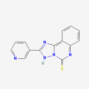 molecular formula C14H9N5S B10814963 2-pyridin-3-yl-3H-[1,2,4]triazolo[1,5-c]quinazoline-5-thione CAS No. 515132-94-2