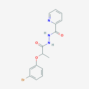 molecular formula C15H14BrN3O3 B10814987 N'-[2-(3-bromophenoxy)propanoyl]pyridine-2-carbohydrazide CAS No. 854350-48-4
