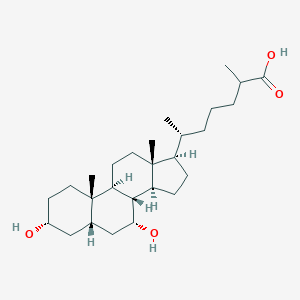 3alpha,7alpha-Dihydroxy-5beta-cholestan-26-oic acid