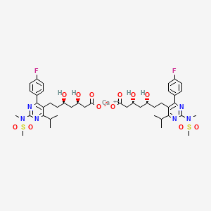 molecular formula C44H58CaF2N6O12S2 B10815120 Calcium bis((3R,5R)-7-[4-(4-fluorophenyl)-2-(N-methylmethanesulfonamido)-6-(propan-2-yl)pyrimidin-5-yl]-3,5-dihydroxyheptanoate) 