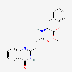 molecular formula C21H21N3O4 B10815160 Methyl N-[3-(4-Oxo-3,4-Dihydroquinazolin-2-Yl)propanoyl]-L-Phenylalaninate 