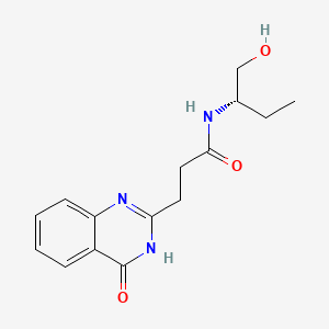 molecular formula C15H19N3O3 B10815189 N-[(2s)-1-Hydroxybutan-2-Yl]-3-(4-Oxo-3,4-Dihydroquinazolin-2-Yl)propanamide 