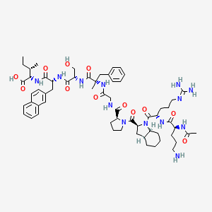 molecular formula C61H87N13O12 B10815267 Ac-Orn-Arg-Oic-Pro-Gly-aMePhe-Ser-D-2Nal-Ile-OH 