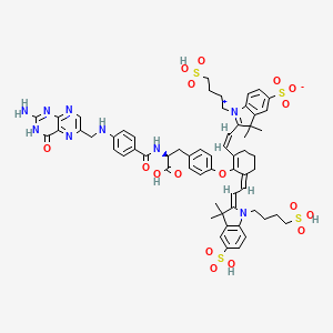 molecular formula C61H67N9O17S4 B10815510 Pafolacianine CAS No. 1628423-76-6
