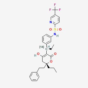 molecular formula C31H33F3N2O5S B10815528 14c-Tipranavir CAS No. 1141509-98-9