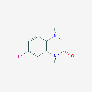 molecular formula C8H7FN2O B108156 2(1H)-Quinoxalinone, 7-fluoro-3,4-dihydro- CAS No. 66367-11-1
