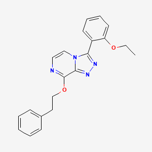 molecular formula C21H20N4O2 B10815642 3-(2-Ethoxyphenyl)-8-(2-phenylethoxy)-[1,2,4]triazolo[4,3-a]pyrazine 