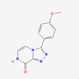 molecular formula C12H10N4O2 B10815656 3-(4-methoxyphenyl)-7H-[1,2,4]triazolo[4,3-a]pyrazin-8-one 