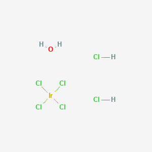 molecular formula Cl6H4IrO B108157 Tetrachloroiridium;hydrate;dihydrochloride CAS No. 110802-84-1