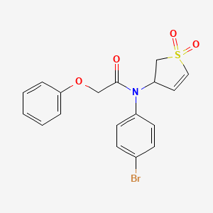molecular formula C18H16BrNO4S B10815770 N-(4-bromophenyl)-N-(1,1-dioxido-2,3-dihydrothiophen-3-yl)-2-phenoxyacetamide 