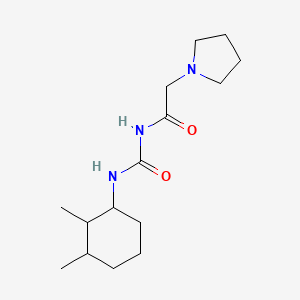 molecular formula C15H27N3O2 B10816551 N-((2,3-Dimethylcyclohexyl)carbamoyl)-2-(pyrrolidin-1-yl)acetamide 