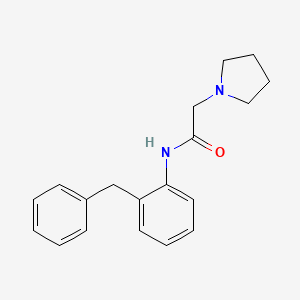 molecular formula C19H22N2O B10816594 N-(2-benzylphenyl)-2-(pyrrolidin-1-yl)acetamide 