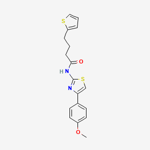 molecular formula C18H18N2O2S2 B10816619 N-(4-(4-Methoxyphenyl)thiazol-2-yl)-4-(thiophen-2-yl)butanamide 