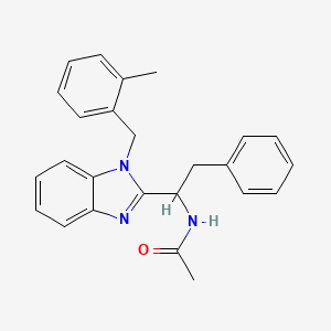 molecular formula C25H25N3O B10816810 N-[1-[1-[(2-methylphenyl)methyl]benzimidazol-2-yl]-2-phenylethyl]acetamide 