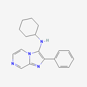 molecular formula C18H20N4 B10816812 N-cyclohexyl-2-phenylimidazo[1,2-a]pyrazin-3-amine 