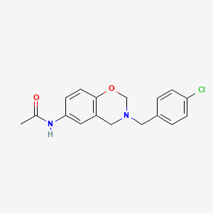 molecular formula C17H17ClN2O2 B10816986 N-[3-(4-chlorobenzyl)-3,4-dihydro-2H-1,3-benzoxazin-6-yl]acetamide 