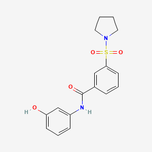 molecular formula C17H18N2O4S B10817023 N-(3-Hydroxy-phenyl)-3-(pyrrolidine-1-sulfonyl)-benzamide 
