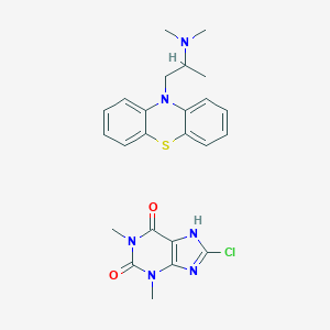 molecular formula C24H27ClN6O2S B108172 Promethazine teoclate CAS No. 17693-51-5