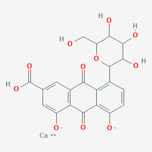 molecular formula C21H16CaO11 B10817299 Rhein-8-glucoside calcium 