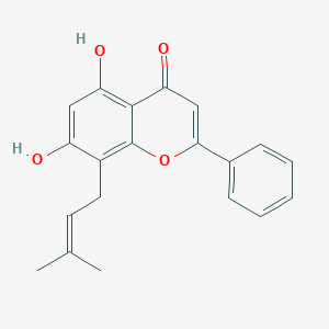 molecular formula C20H18O4 B108176 5,7-二羟基-8-异戊烯基黄酮 CAS No. 34125-75-2