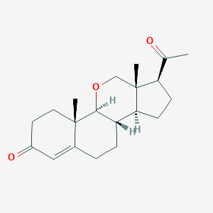 molecular formula C20H28O3 B108180 11-Oxapregn-4-ene-3,20-dione CAS No. 18882-77-4