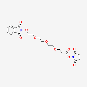 molecular formula C21H24N2O10 B10818462 NHPI-PEG3-C2-NHS ester 