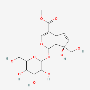 molecular formula C17H24O11 B10818478 methyl (7S)-7-hydroxy-7-(hydroxymethyl)-1-[3,4,5-trihydroxy-6-(hydroxymethyl)oxan-2-yl]oxy-4a,7a-dihydro-1H-cyclopenta[c]pyran-4-carboxylate 