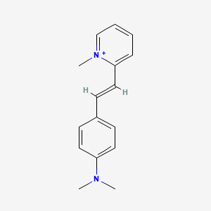 molecular formula C16H19N2+ B10818499 2-[4-(Dimethylamino)styryl]-1-methylpyridinium CAS No. 46913-87-5